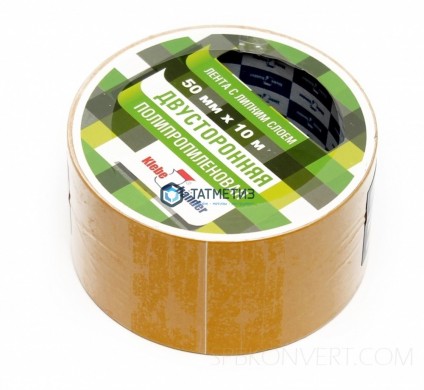 Лента двусторонняя, полипропилен 50 мм х10 м, Klebebander | «ТАТМЕТИЗ» Лента двусторонняя, полипропилен 50 мм х10 м, Klebebander - магазин крепежа «ТАТМЕТИЗ»