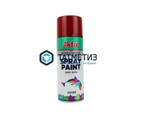 Краска аэроз. КАРМИНОВО-КРАСНАЯ  RAL3002 400Ml Gw.300Gr (6) Akfix -  магазин крепежа «ТАТМЕТИЗ»