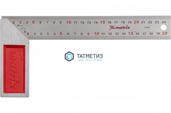 Угольник, 250 мм, стальной, градуировка // Matrix -  магазин крепежа «ТАТМЕТИЗ»