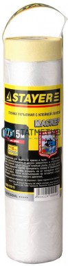 Пленка STAYER ″PROFESSIONAL″ 2,1х15м, защитная с клейкой лентой ″МАСКЕР″, HDPE, 9мкм -  магазин крепежа «ТАТМЕТИЗ»