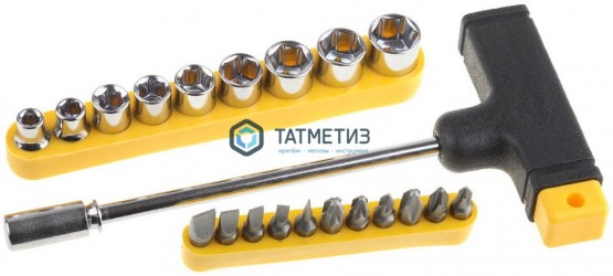 Набор отвертка с битами и торцевыми головками, с Т-образной ручкой Maxfix, 22-в-1, STAYER, 22 предм -  магазин крепежа «ТАТМЕТИЗ»