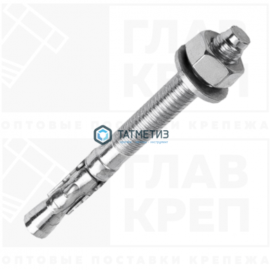 Анкер клиновой 12x100  ( 25 шт/уп) белый цинк R -  магазин крепежа «ТАТМЕТИЗ»