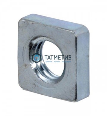 Гайка квадратная низкая DIN 562, оц М 6  (1000 шт/уп) ТК -  магазин крепежа «ТАТМЕТИЗ»