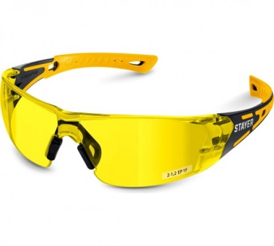 Очки защитные открытого типа, желтые, двухкомпонентные дужки STAYER  MX-9 -  магазин крепежа  «ТАТМЕТИЗ»
