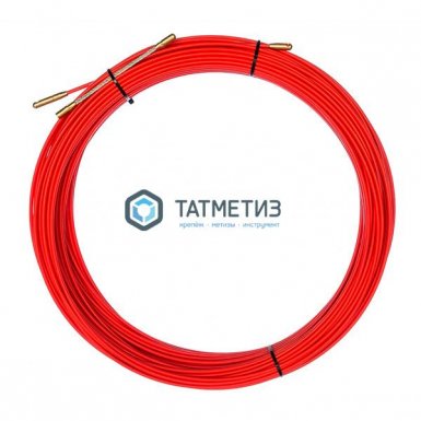 Протяжка кабельная REXANT (мини УЗК в бухте), стеклопруток, d=3,5 мм 50 м, красная -  магазин «ТАТМЕТИЗ»