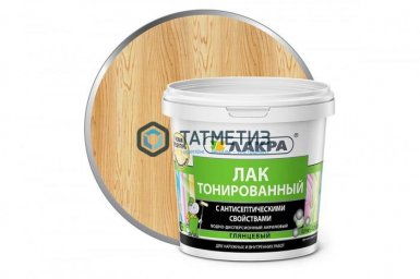 Лак ВД тонированный Бесцветный ЛАКРА  0,9 кг./6 -  магазин крепежа  «ТАТМЕТИЗ»
