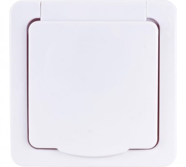 Розетка 1-м ОП Гермес Plus РСб20-3-ГПБб с защ. крышкой с заземл. IP54 бел. ИЭК -  магазин крепежа «ТАТМЕТИЗ»