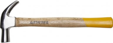 Молоток-гвоздодер STAYER "STANDARD" TopStrike кованый, с деревянной ручкой, 450г -  магазин крепежа  «ТАТМЕТИЗ»