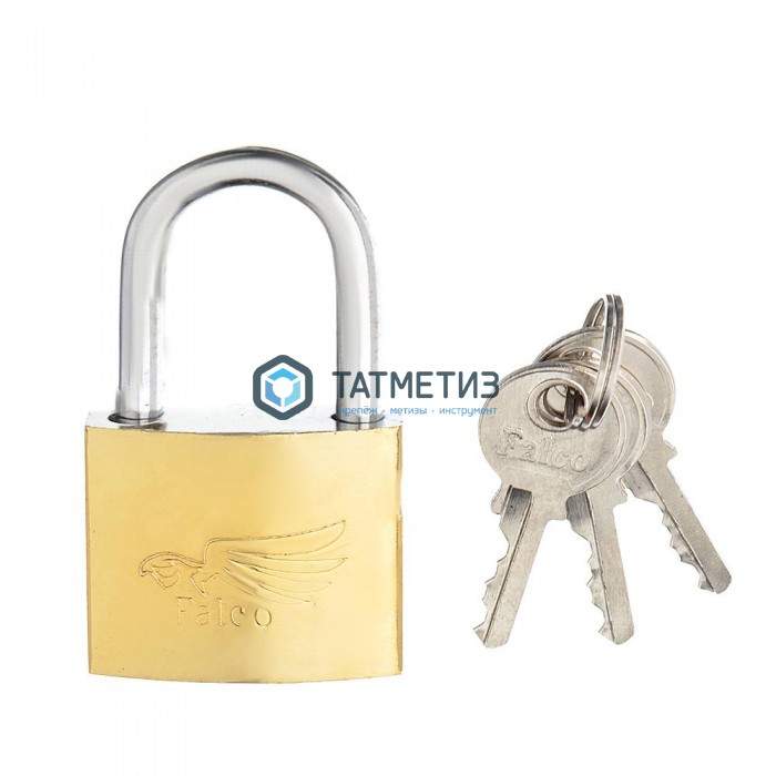 Замок навесной 25мм золотистый FALCO Замок навесной 25мм золотистый FALCO