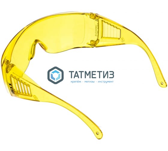 Очки защитные открытого типа, желтые, поликарбонатная монолинза, с боковой вентиляцией, DEXX Очки защитные открытого типа, желтые, поликарбонатная монолинза, с боковой вентиляцией, DEXX