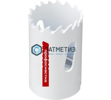 Коронка по металлу   29мм, биметал., до 38мм, мелкий зуб 10 TPI №316 HSSE M42 Co8% ПрофОснастка -  магазин крепежа «ТАТМЕТИЗ»