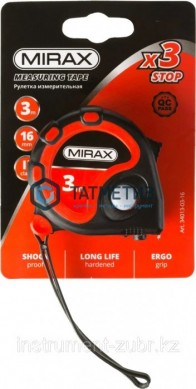 Рулетка MIRAX RX-3 3м 16мм, в двухкомпонентном пластиковом корпусе -  магазин крепежа «ТАТМЕТИЗ»