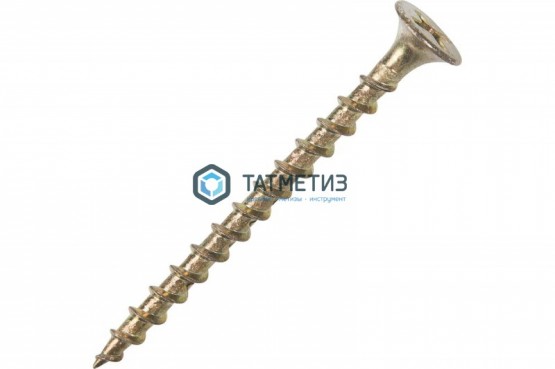 Саморезы потай по дереву желтые, PH2  4,2х90 (уп 15 кг / 2 350 шт)* PREMIUM -  магазин крепежа «ТАТМЕТИЗ»