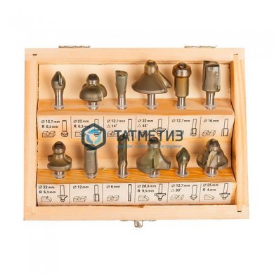 Набор фрез по дереву, 12шт STAYER | «ТАТМЕТИЗ» Набор фрез по дереву, 12шт STAYER - магазин крепежа «ТАТМЕТИЗ»