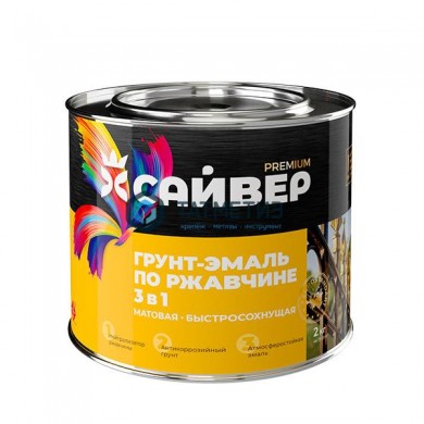 Грунт-эмаль по ржавчине ХВ 3 в 1 Сайвер СЕРАЯ  20 кг -  магазин крепежа «ТАТМЕТИЗ»