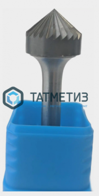 Борфреза твердосплавная №585, 10 х 05 х 55 мм, d хв.= 6 мм, Форма K (M90) - конус с углом 90?, Двойн -  магазин крепежа «ТАТМЕТИЗ»
