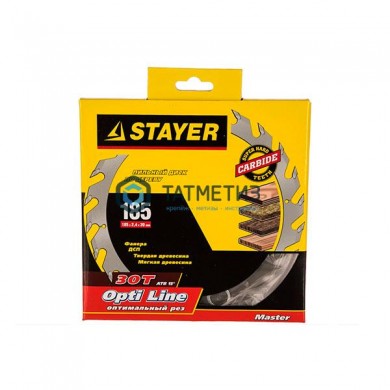 Диск пильный по дереву 185х20мм, 30Т STAYER MASTER "OPTI-Line" -  магазин крепежа «ТАТМЕТИЗ»