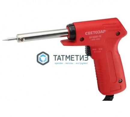 Наб. д паяльных работ СВЕТОЗАР, паяльник SV-55307 + подставка + припой + шприц, 70Вт | «ТАТМЕТИЗ» Наб. д паяльных работ СВЕТОЗАР, паяльник SV-55307 + подставка + припой + шприц, 70Вт - магазин крепежа «ТАТМЕТИЗ»