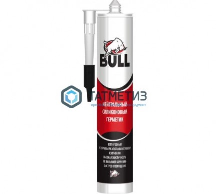 Герметик силиконовый Bull нейтральный ПРОЗРАЧНЫЙ 280 мл -  магазин крепежа «ТАТМЕТИЗ»