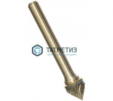 Борфреза твердосплавная №630, 10 х 08 х 53 мм, d хв.= 6 мм, Форма J (M60) - конус с углом 60?, Двойн -  магазин крепежа «ТАТМЕТИЗ»