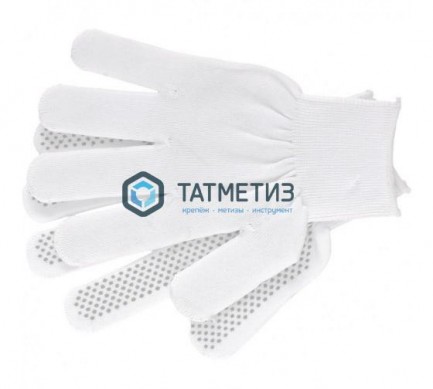 Перчатки нейлон с ПВХ, Россия -  магазин крепежа «ТАТМЕТИЗ»