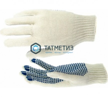 Перчатки трик. х/б с ПВХ №80 7класс (6-х нитка) -  магазин крепежа «ТАТМЕТИЗ»