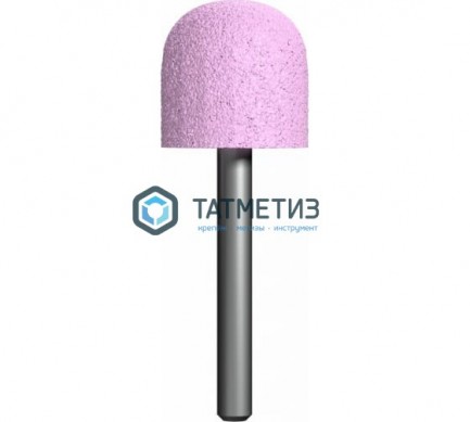 Шарошка абразивная, оксид алюминия, закругленная 25 х 25 мм, пос.6мм, Практика -  магазин крепежа «ТАТМЕТИЗ»