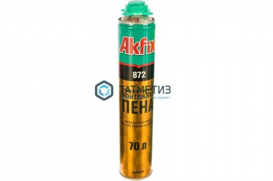 Пена монтажная проф Akfix 872 70 л  1020 гр /12 -  магазин крепежа «ТАТМЕТИЗ»