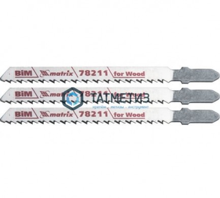 Пилки для электролобзика по дереву, 3 шт. T101BF, 75 x 2, 5мм, Bimetal MATRIX Professional -  магазин крепежа «ТАТМЕТИЗ»