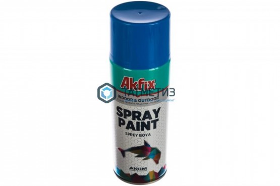 Краска аэроз. СИНЯЯ  глянц. RAL5017 400ML Gw.300Gr(6) Akfix -  магазин крепежа «ТАТМЕТИЗ»