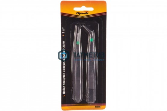 Набор пинцетов из нержавеющей стали, 2 шт // SPARTA -  магазин крепежа «ТАТМЕТИЗ»