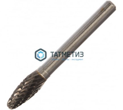 Шарошка по металлу Практик тв. сплав, D 8мм, L 20 мм, форма Язык пламени Н0820М06 -  магазин крепежа «ТАТМЕТИЗ»