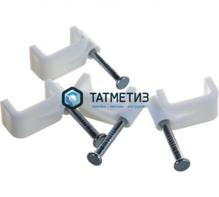 Скоба-держатель STAYER для круглого кабеля, с оцинкованным гвоздем, 6 мм, 100 шт -  магазин крепежа «ТАТМЕТИЗ»