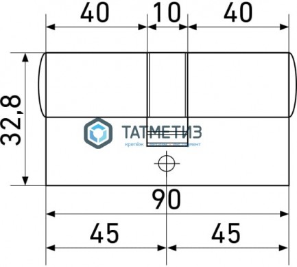 Цилиндровый механизм Стандарт MAX 90 (45х45) SN 5кл перф.ключ/ключ -  магазин крепежа «ТАТМЕТИЗ»