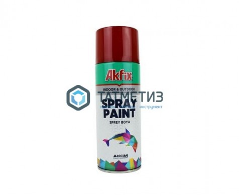 Краска аэроз. КАРМИНОВО-КРАСНАЯ  RAL3002 400Ml Gw.300Gr (6) Akfix -  магазин крепежа «ТАТМЕТИЗ»