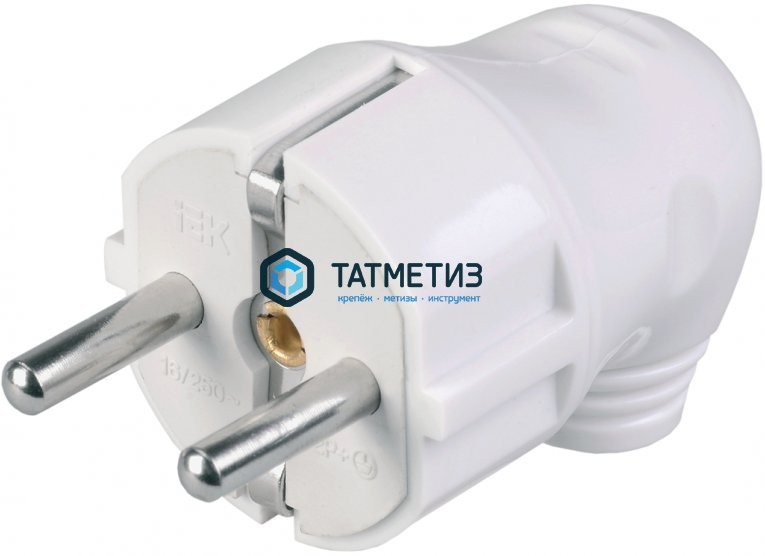 Эл.вилка угловая с/з 16А бел. ИЭК -  магазин крепежа «ТАТМЕТИЗ»